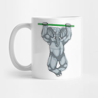 Elephant Bodybuilder Pull ups Bodybuilding Mug